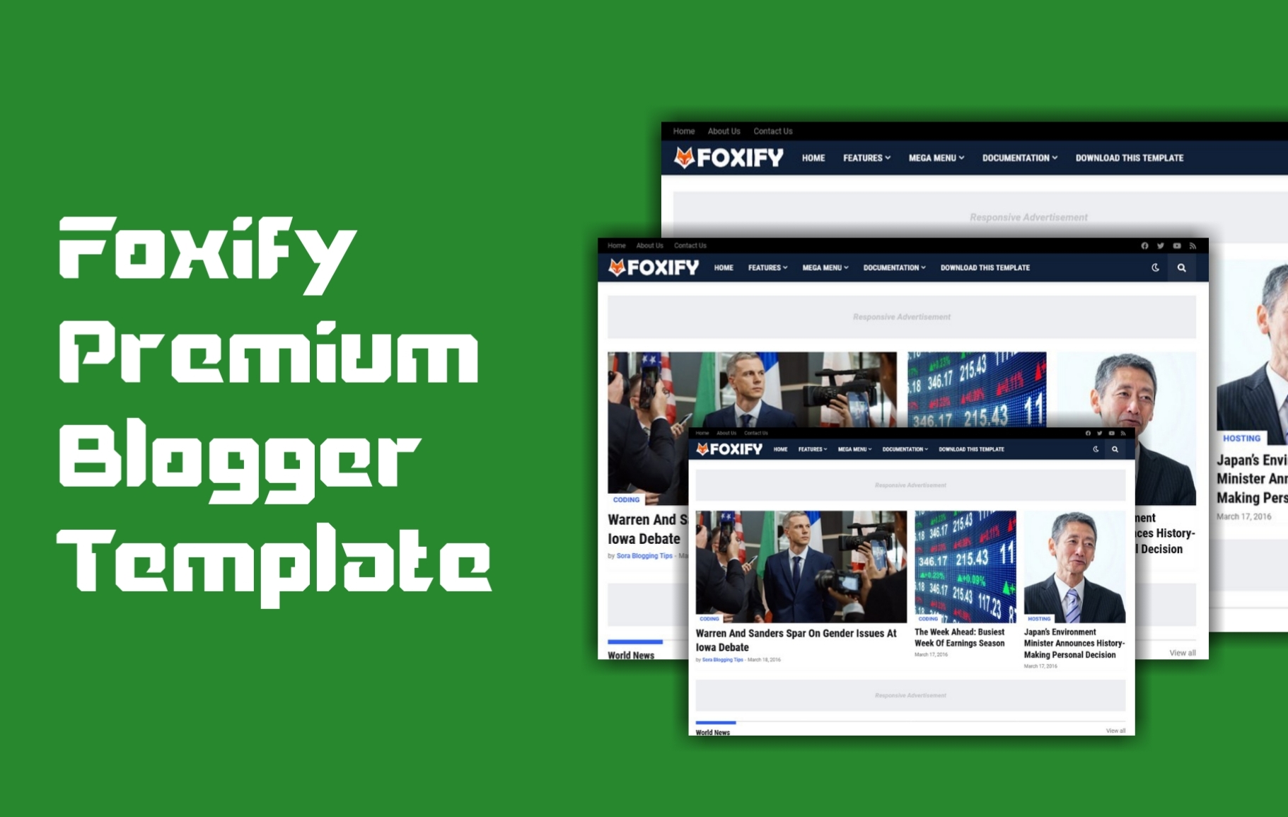 Foxify Premium Blogger Template