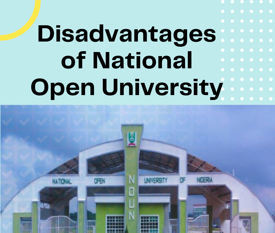 Disadvantages of National Open University​